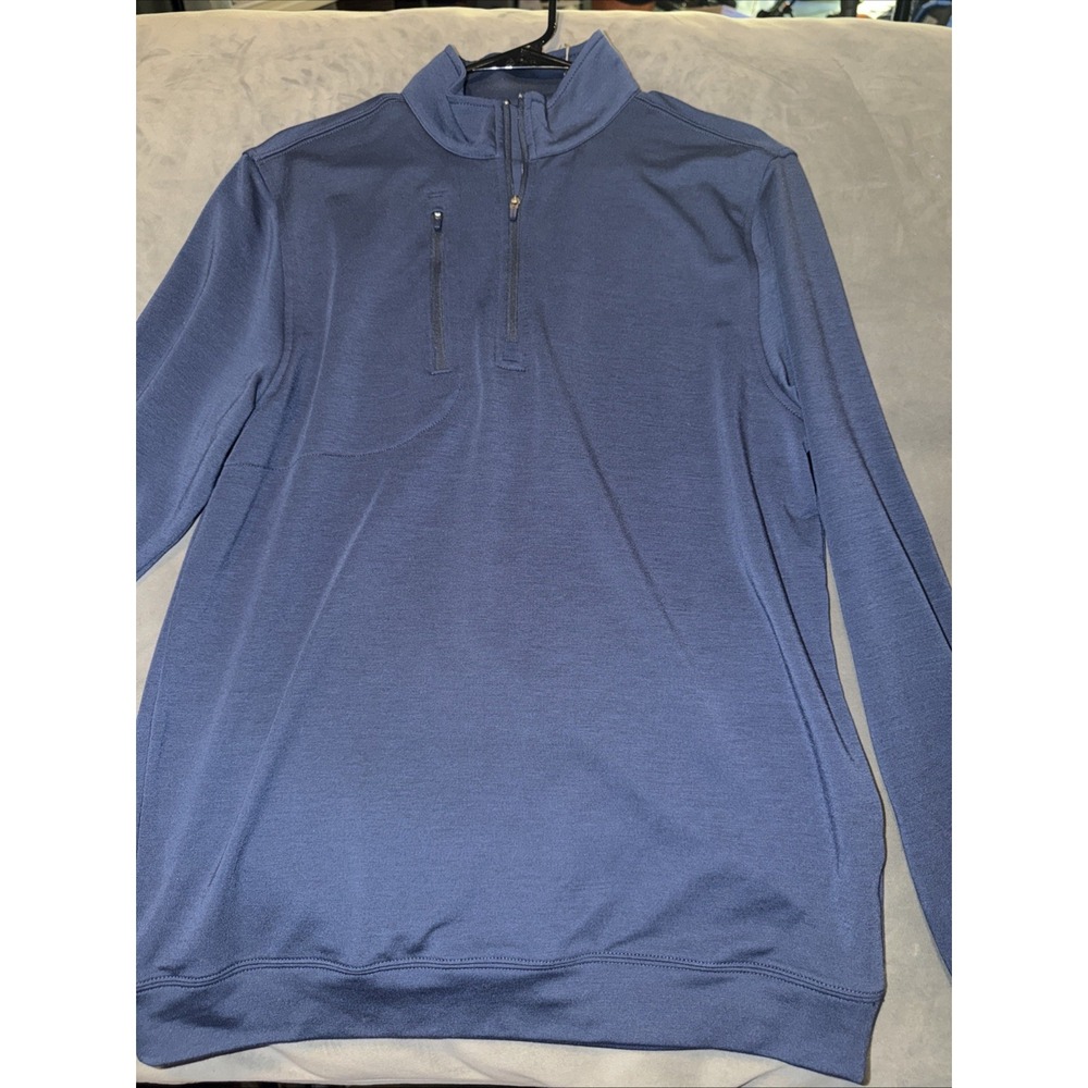 Walter Hagen Mens Performance 11 1/4 Zip Golf Pullover Navy Size S